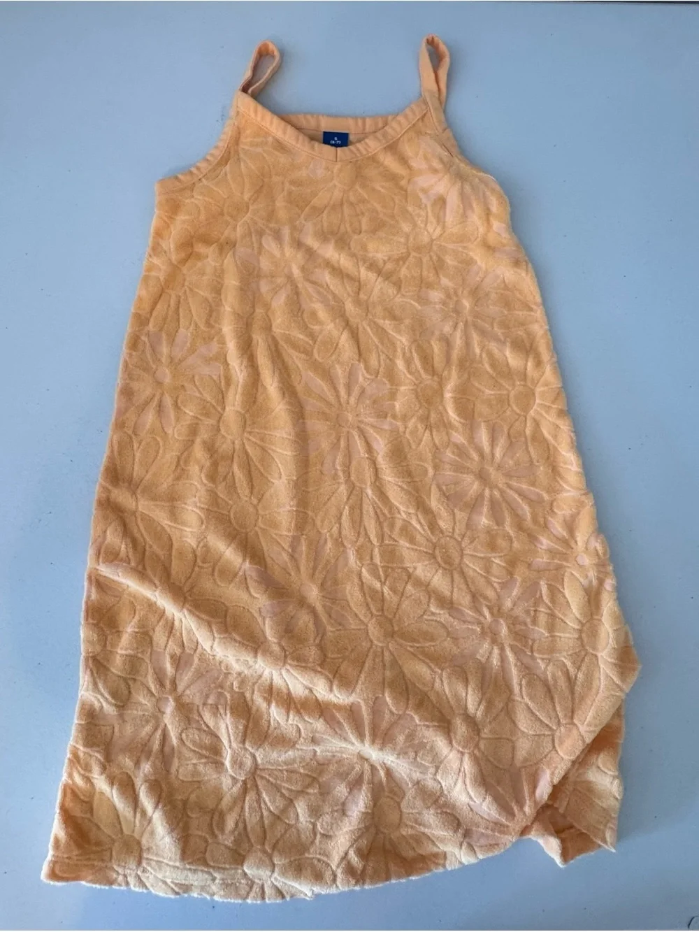 Old Navy Peach/Orange Burnout Floral Terry Sundress, cover up,resort,vacation